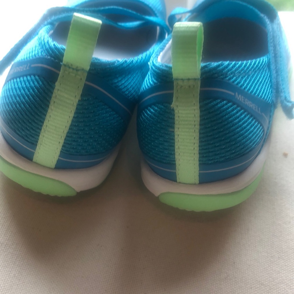 Merrell Women's Teal and Lime athleisure shoes - Picture 8 of 11